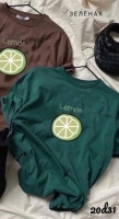 Футболка lemon зеленая D31