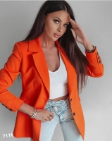 Пиджак с пуговками оранжевый A116