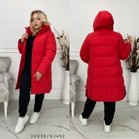 Пальто Size Plus 762 красное K36K52