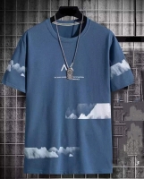 Мужская футболка Облака синяя SN