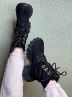 Ботинки на меху 581-1 черные N-OB