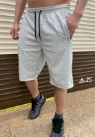 Мужские удлинённые шорты Светло-серые Sm266