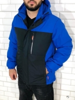 Мужская куртка комбинированная ярко-синие рукава VD107
