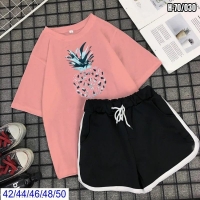 Шорты и футболка ананас розовая Новая цена SV