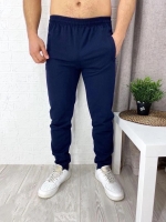 Мужские трикотажные брюки темно-синие VD107