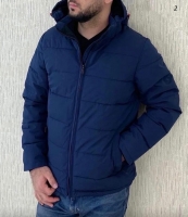 Мужская стеганая куртка халофайбер темно-синяя V107