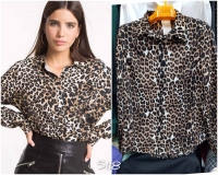 Рубашка прада Коричневый леопард K2118