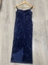 Платье миди на тонких лямках с пайетками темно-синее OP37 11.23