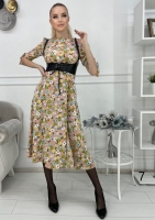 Платье с корсетом цветочная поляна RH06
