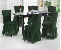 Комплект чехлов на стулья из 6 штук зеленый_Новая цена