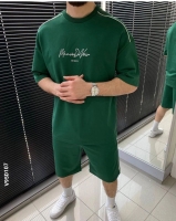 Мужской костюм с шортами De Voir Зелёный VD107