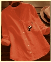 Рубашка котик и рыбка оранжевая RX новая цена