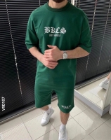 Мужской костюм с шортами BKCS Зелёный VD107