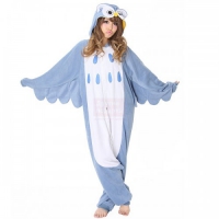 Кигуруми пижамка Совушка для взрослых голубая 