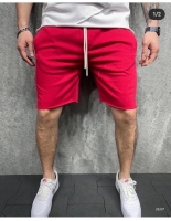 Мужские шорты с обрезным краем красные V107