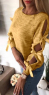 Вязаный свитер с ленточками рукавах DUN