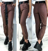 Стильные брюки с поясом shoko A133