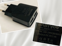 USB зарядное устройство на 2 гнезда 2,4A