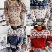 Вязаный свитер узоры - снежинки DN