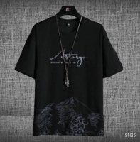 Мужская футболка горы черная SN