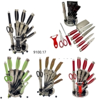 Набор кухонных ножей из 8 предметов с подставкой