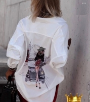 Рубашка с рисунком на спине девушка London K115