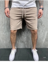 Мужские шорты с обрезным краем бежевые V107