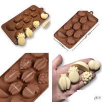 Силиконовая форма для шоколада "Фрукты"