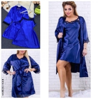 Домашний Size Plus пеньюар и халат синий M29_Новая цена 10.23