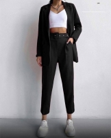 Костюм классика барби пиджак и брюки с ремешком черный RX