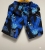 Мужские Пляжные шорты папоротник с синим принтом VD107