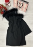 Платье с перьями черное BEK